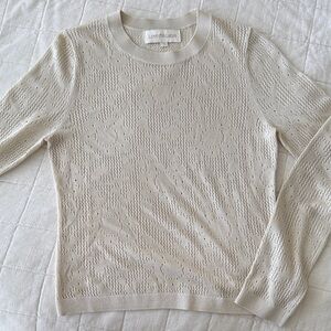 Love the Label Women's Cream Crew Neck Sweater